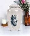 wolf howling urn, funeral urn for men's ashes