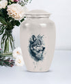 wolf howling urn, funeral urn for men's ashes