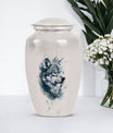 wolf howling urn, funeral urn for men's ashes