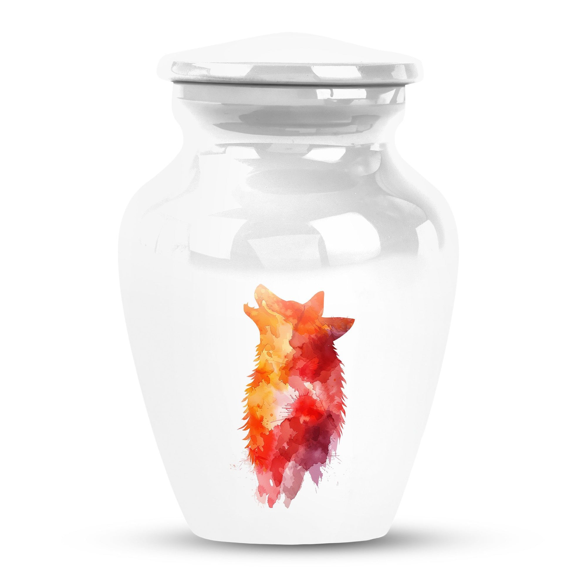 Wolf howling urn, 