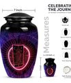 10 inch Tarot Urn, large classic cremation urn for human ashes.