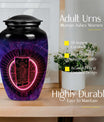 10 inch Tarot Urn, large classic cremation urn for human ashes.