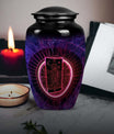 10 inch Tarot Urn, large classic cremation urn for human ashes.