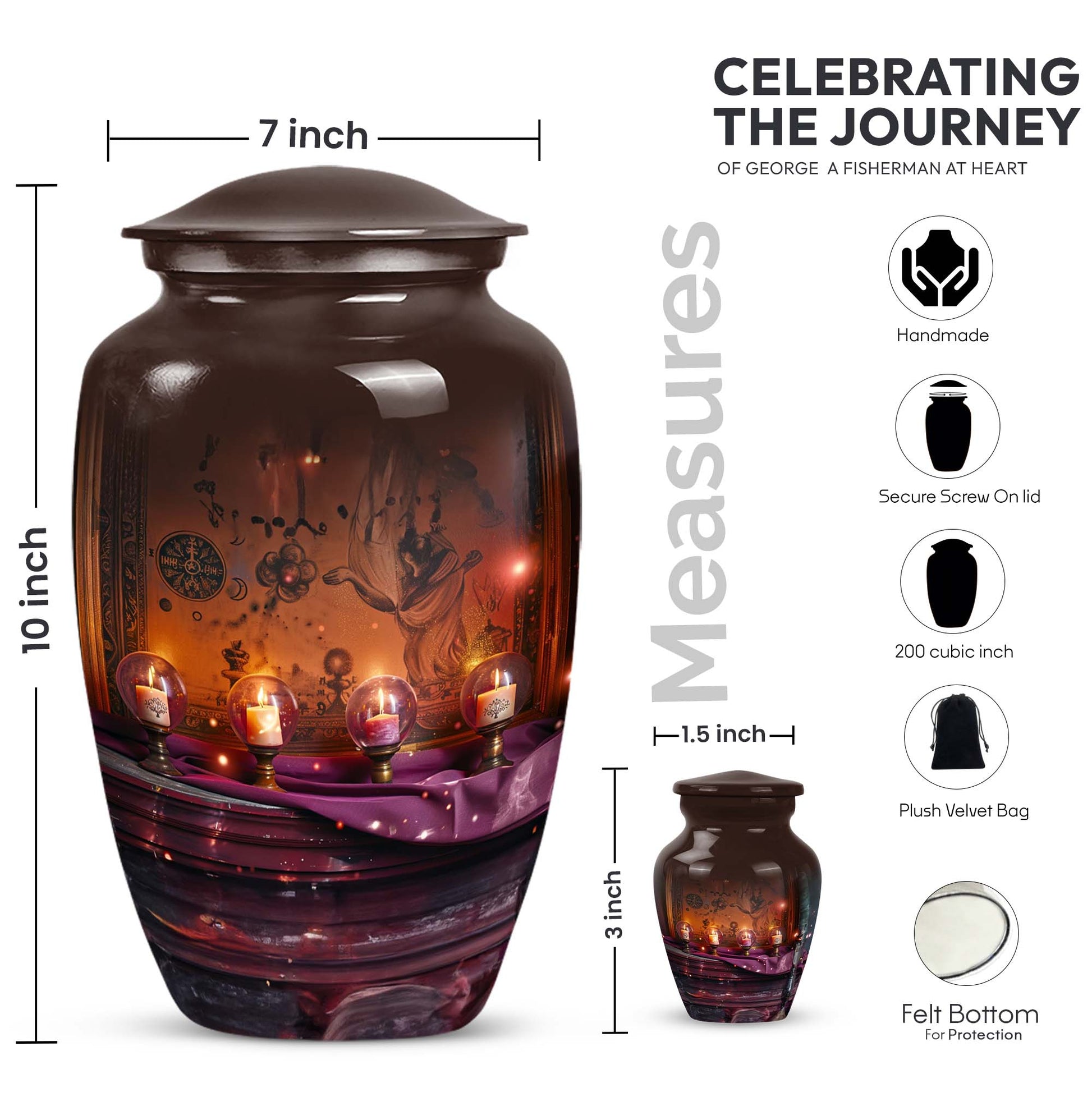 Tarot Urn cremation dad urn, 