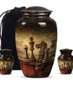 10-inch Classic Chess cremation urn for adult male.