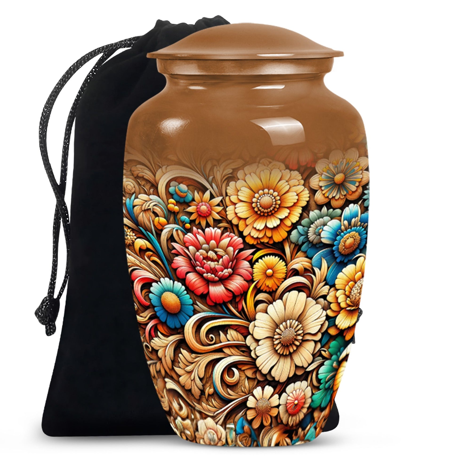 Classic Flowers Urn for cremation.