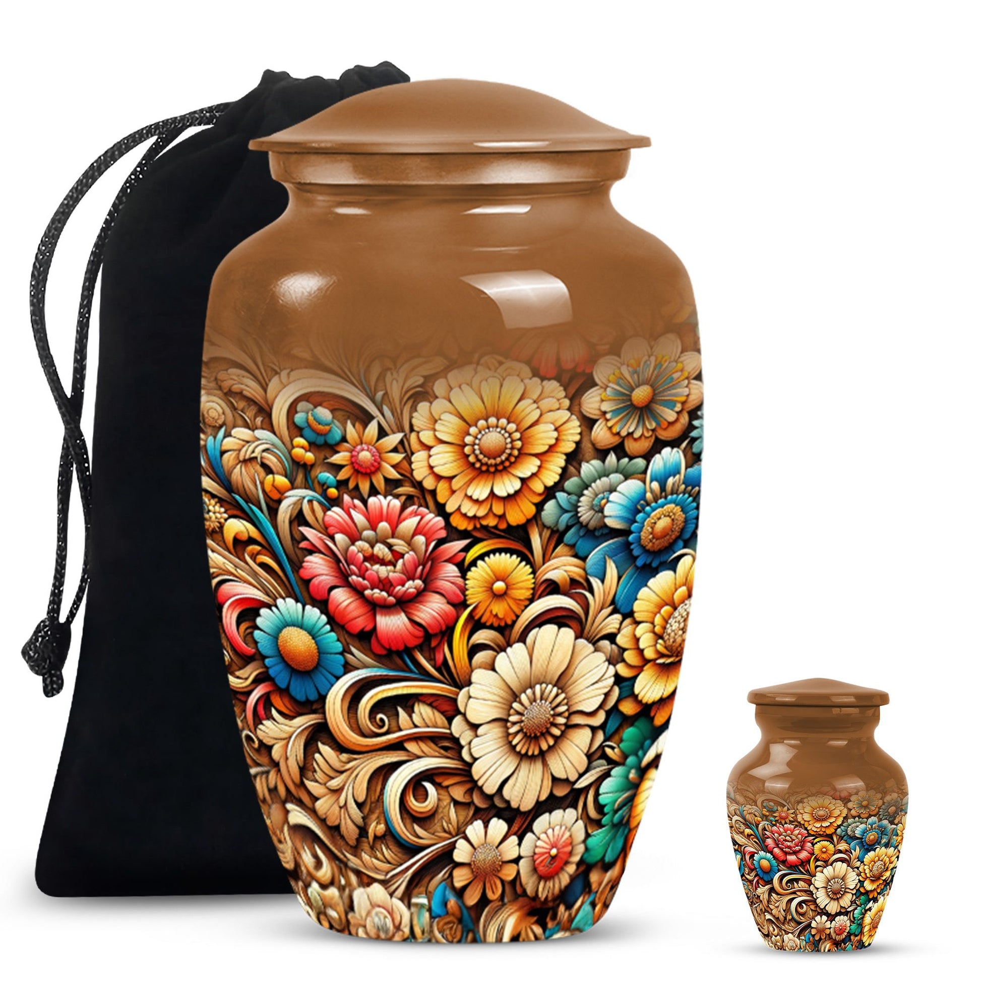 Classic Flowers Urn for cremation.