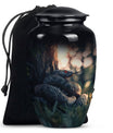  snake urn in abstract design for memorial funerals,