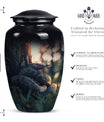  snake urn in abstract design for memorial funerals,