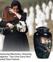  snake urn in abstract design for memorial funerals,