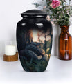  snake urn in abstract design for memorial funerals,