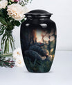  snake urn in abstract design for memorial funerals,