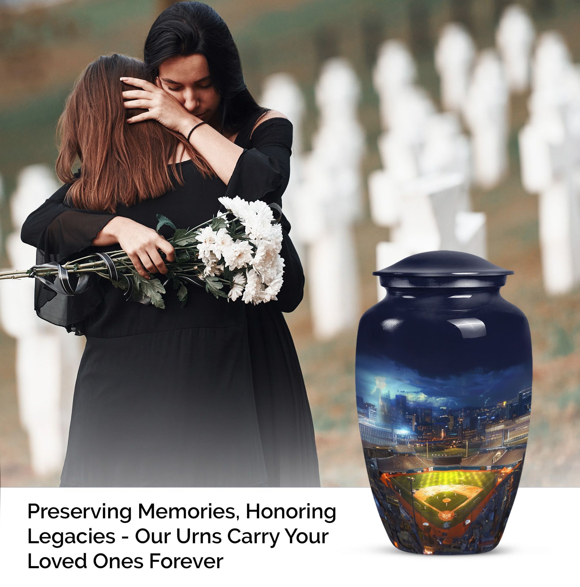 10 inch Classic Snake Design Urn for cremation.