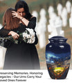 10 inch Classic Snake Design Urn for cremation.