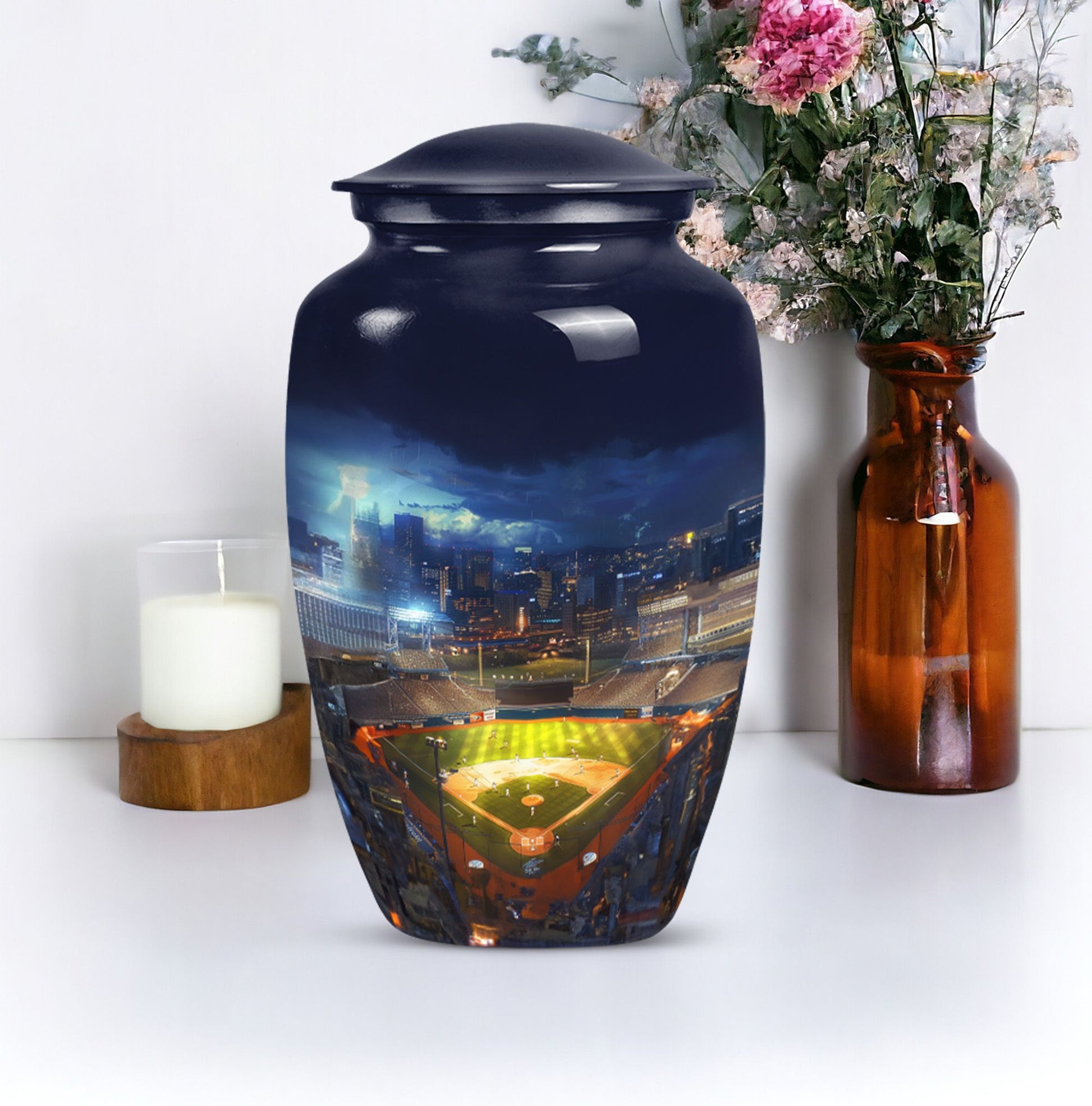 10 inch Classic Snake Design Urn for cremation.