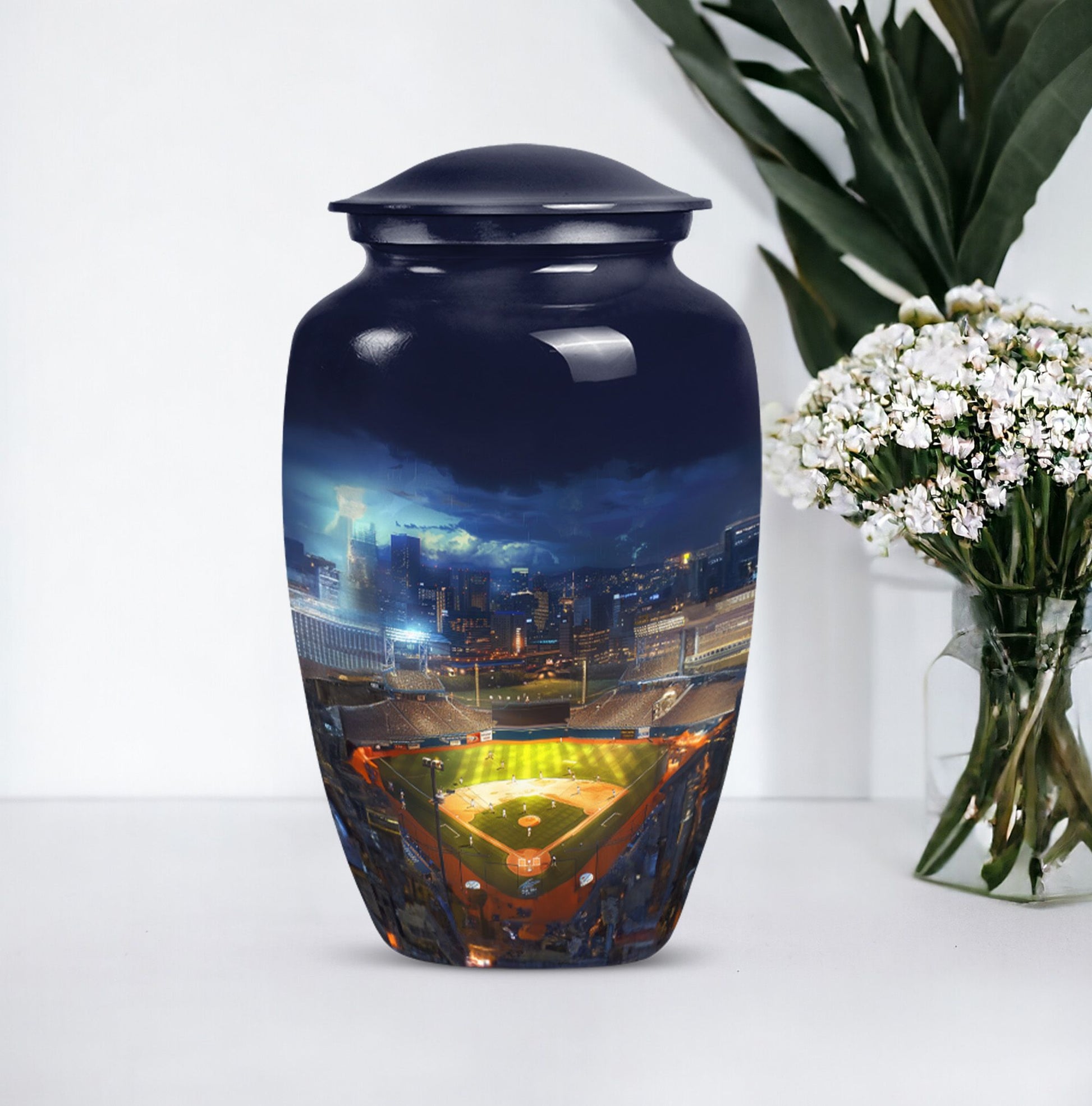 10 inch Classic Snake Design Urn for cremation.