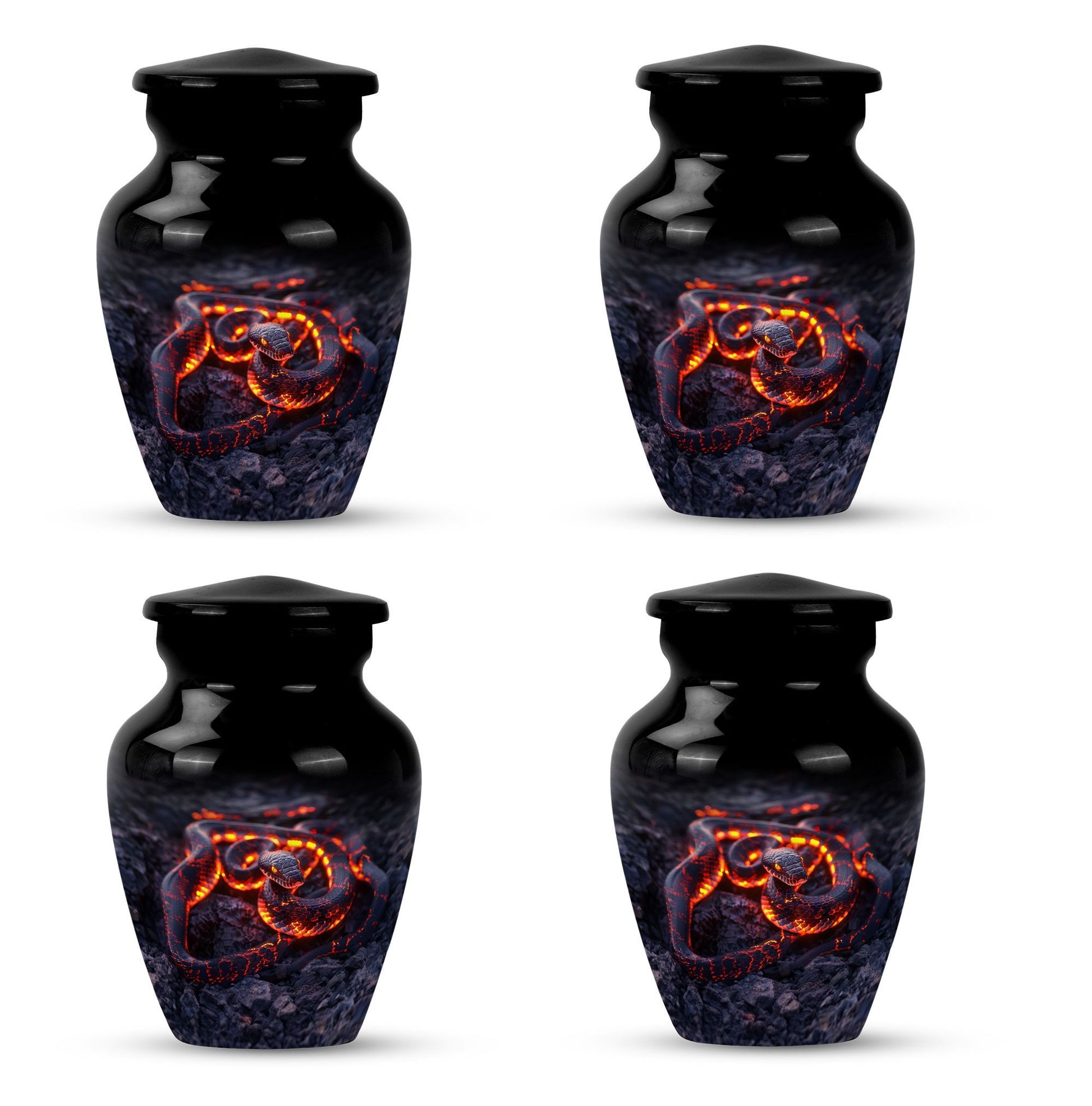 Abstract design snake urn for adult ashes women.