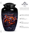 Abstract design snake urn for adult ashes women.