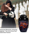 Abstract design snake urn for adult ashes women.