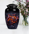 Abstract design snake urn for adult ashes women.