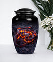 Abstract design snake urn for adult ashes women.