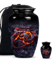 Abstract design snake urn for adult ashes women.