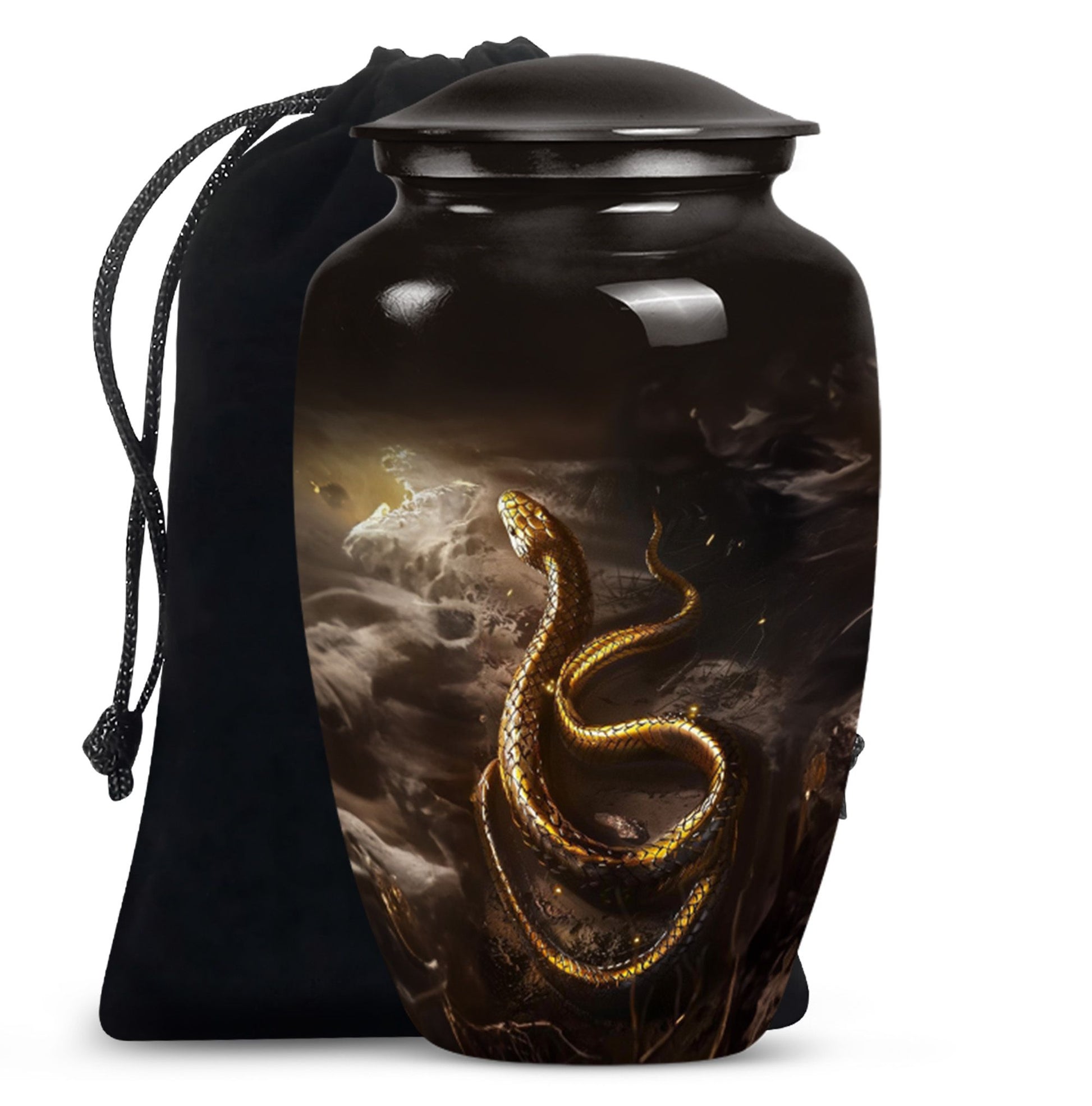 snake urn in classic design.