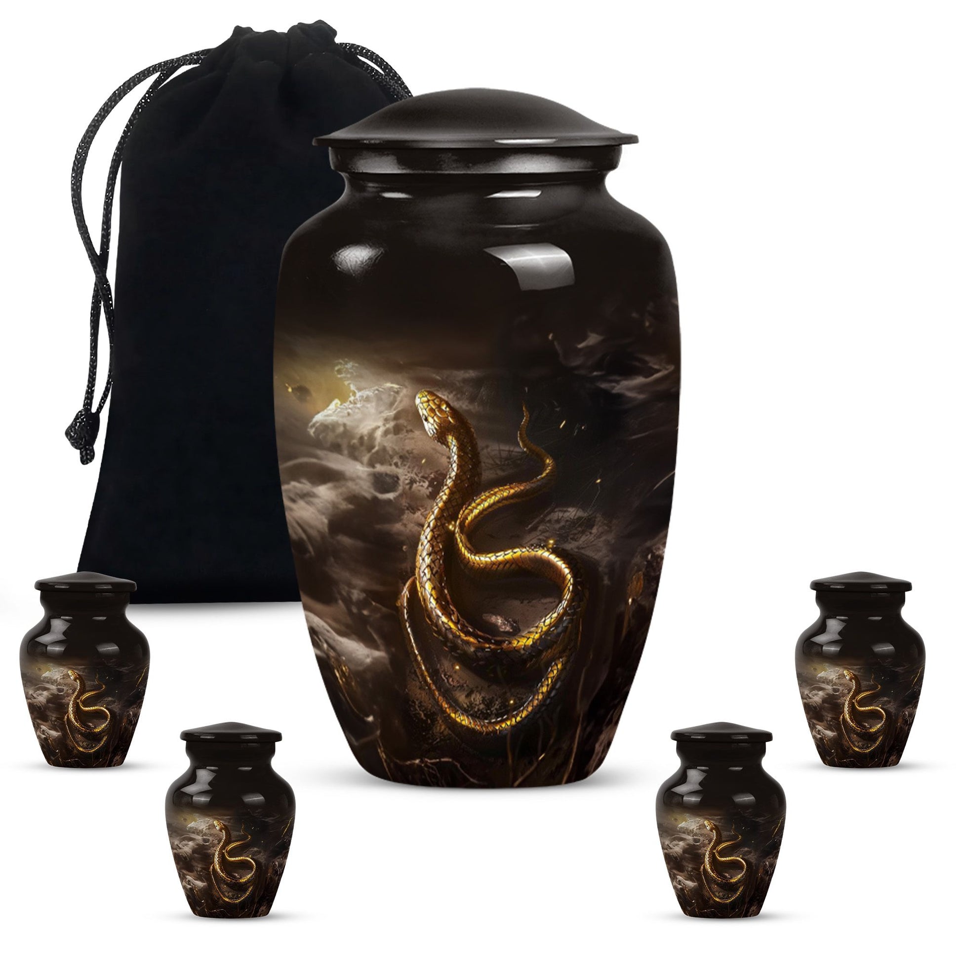 snake urn in classic design.