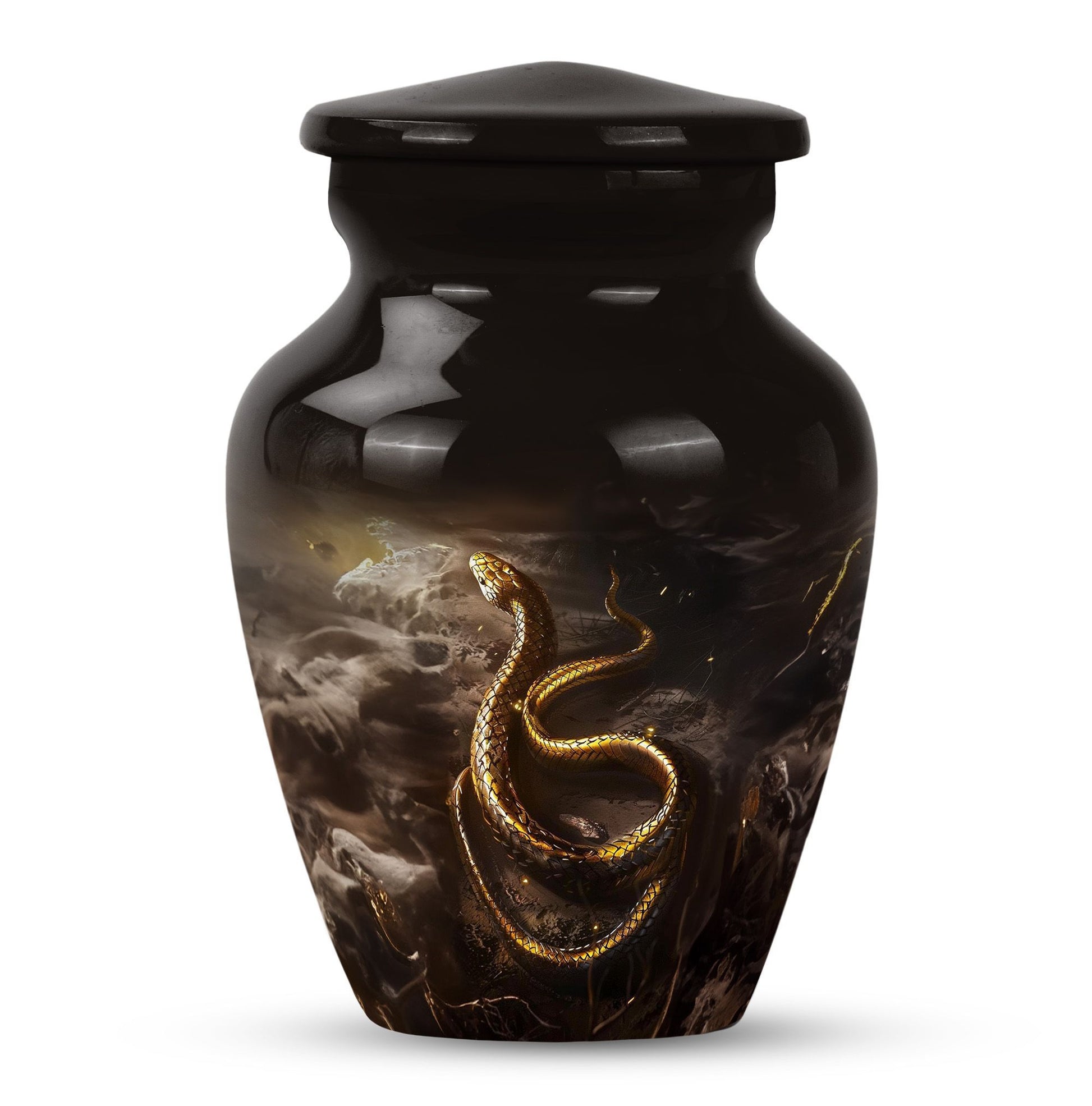 snake urn in classic design.