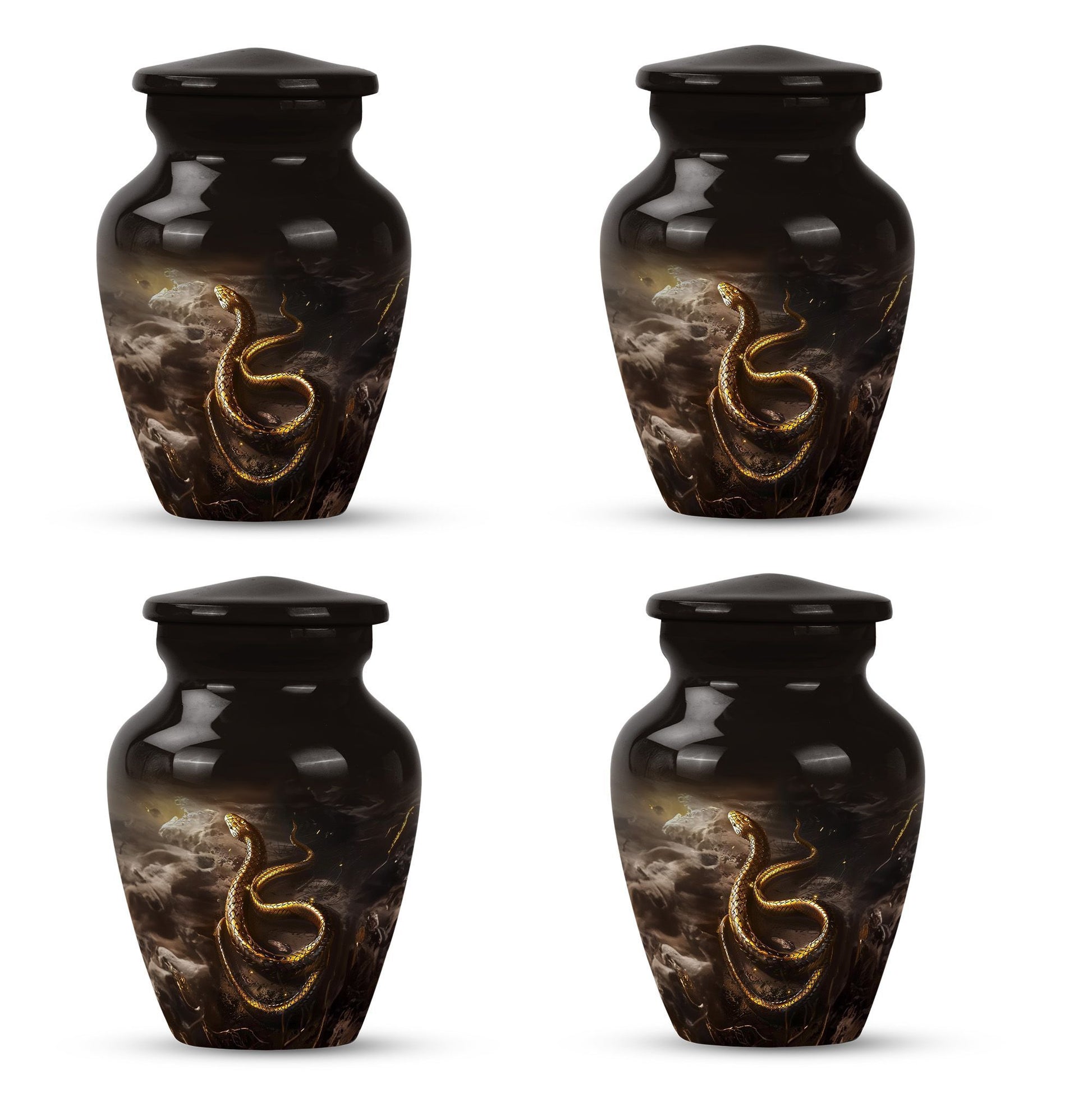 snake urn in classic design.