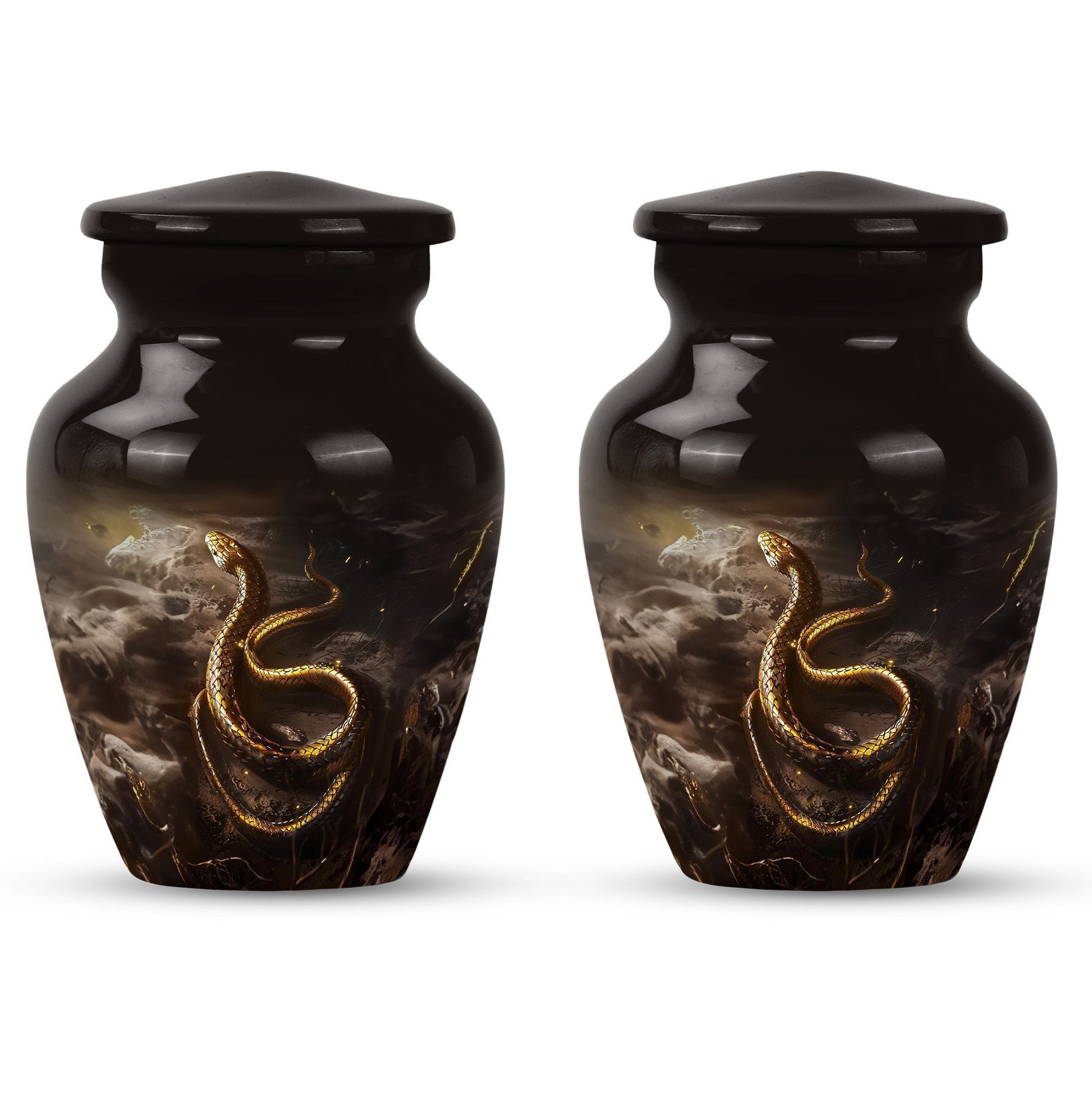 snake urn in classic design.