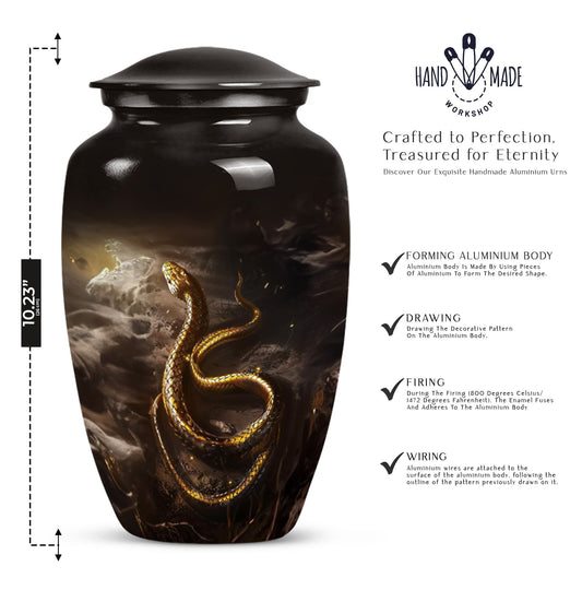 snake urn in classic design.