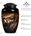 classic abstract snake urn, memorial human urn for ashes