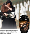 classic abstract snake urn, memorial human urn for ashes