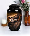 classic abstract snake urn, memorial human urn for ashes