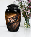 classic abstract snake urn, memorial human urn for ashes