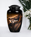 classic abstract snake urn, memorial human urn for ashes