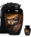 classic abstract snake urn, memorial human urn for ashes