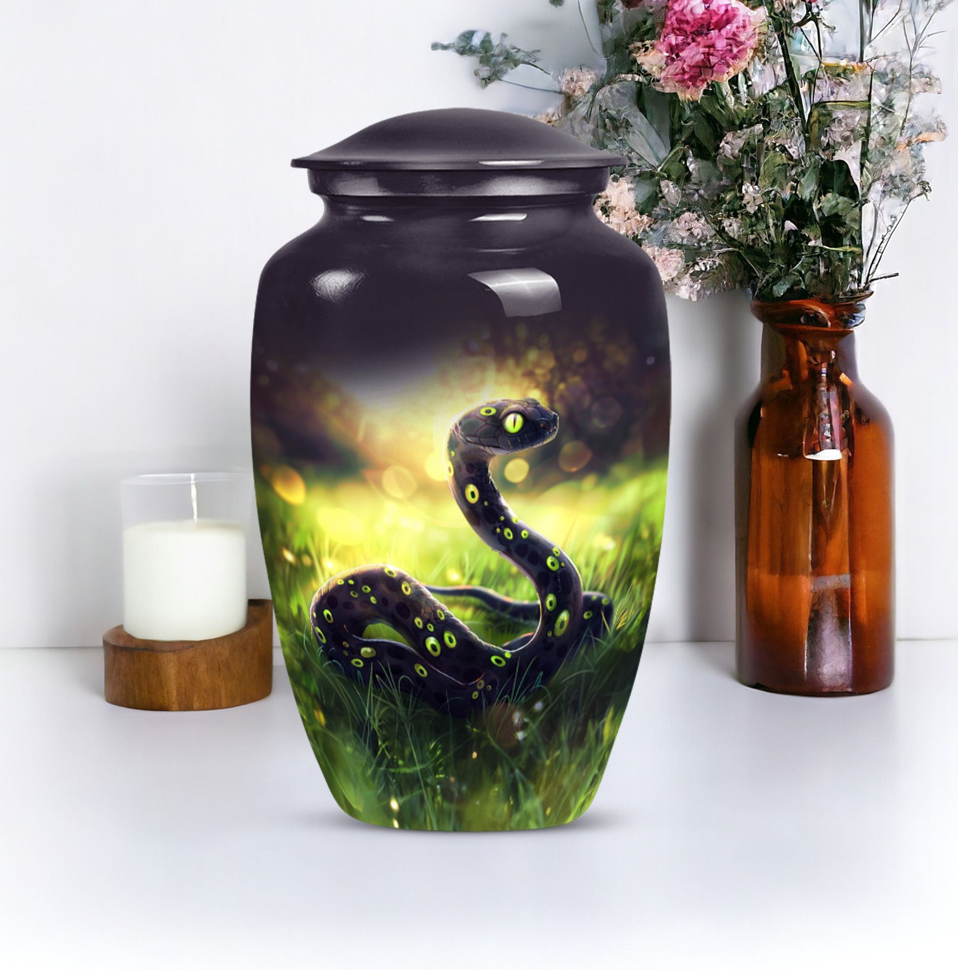 10-inch classic snake urn for women, perfect urn