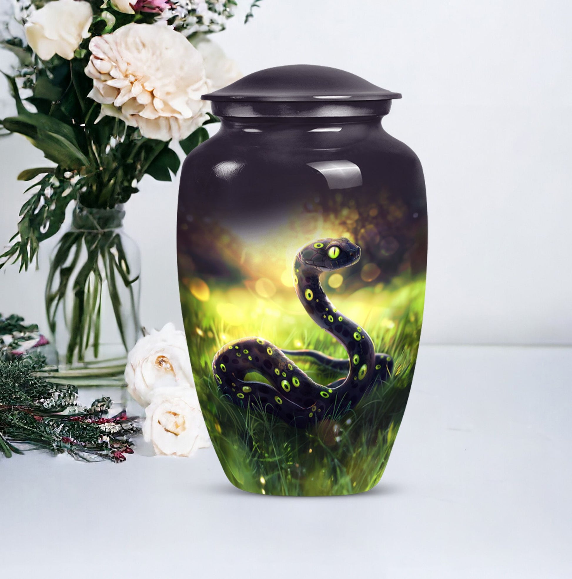 10-inch classic snake urn for women, perfect urn