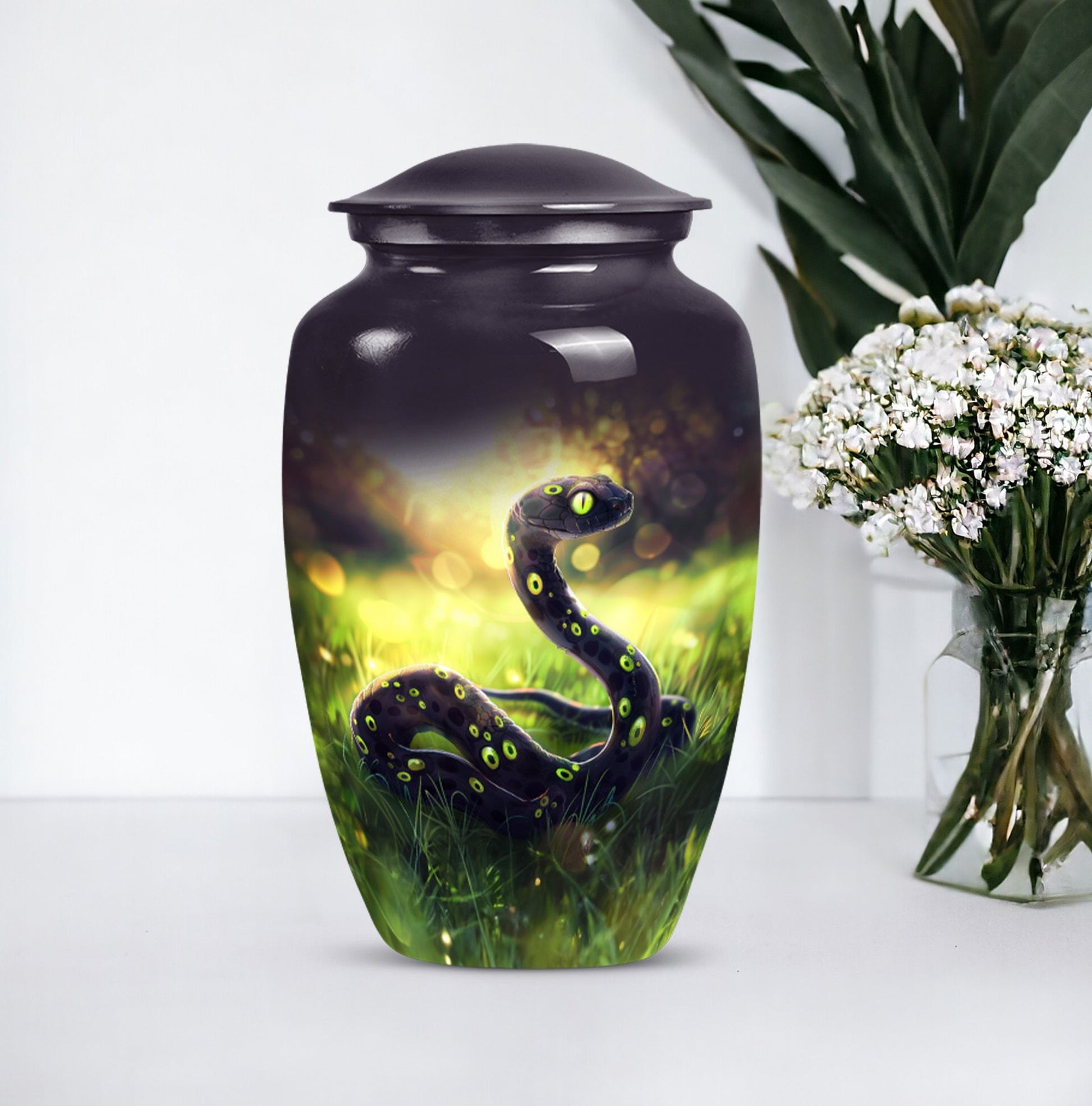 10-inch classic snake urn for women, perfect urn