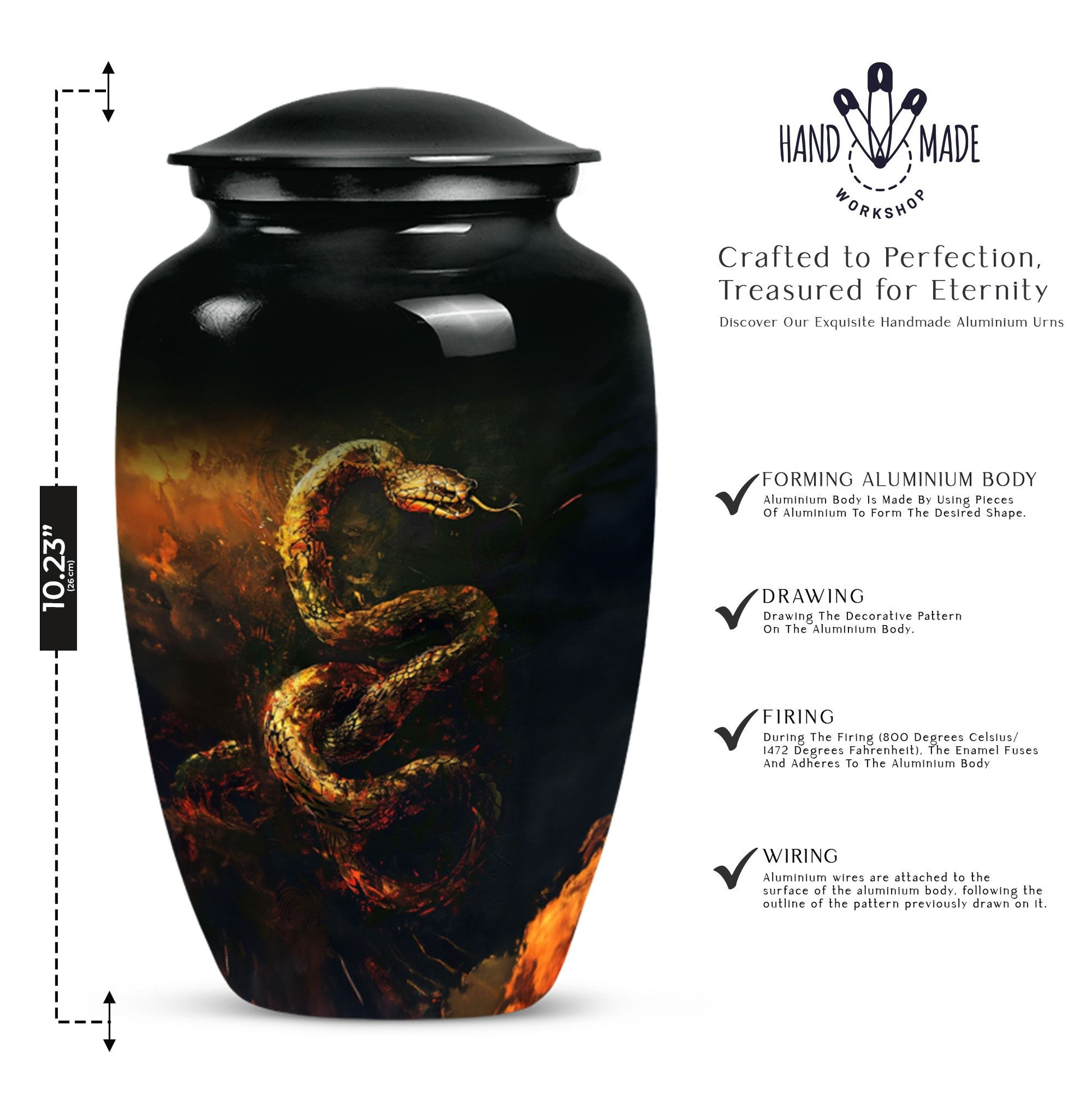  snake urn for adult ashes