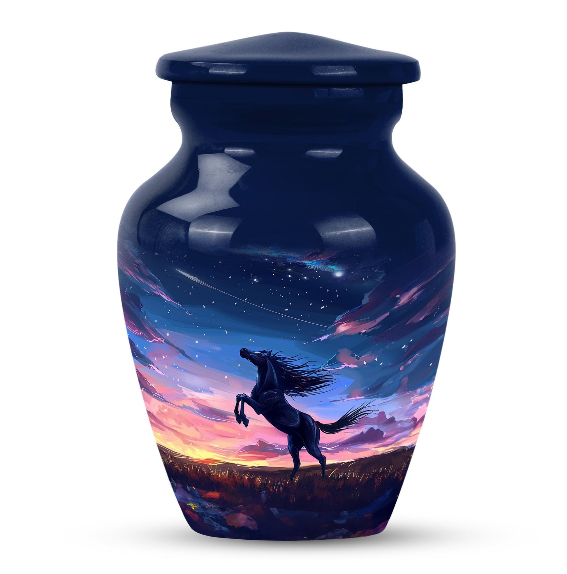 10-inch Classic Horse Urn, large memorial urn 