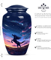 10-inch Classic Horse Urn, large memorial urn 