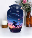 10-inch Classic Horse Urn, large memorial urn 