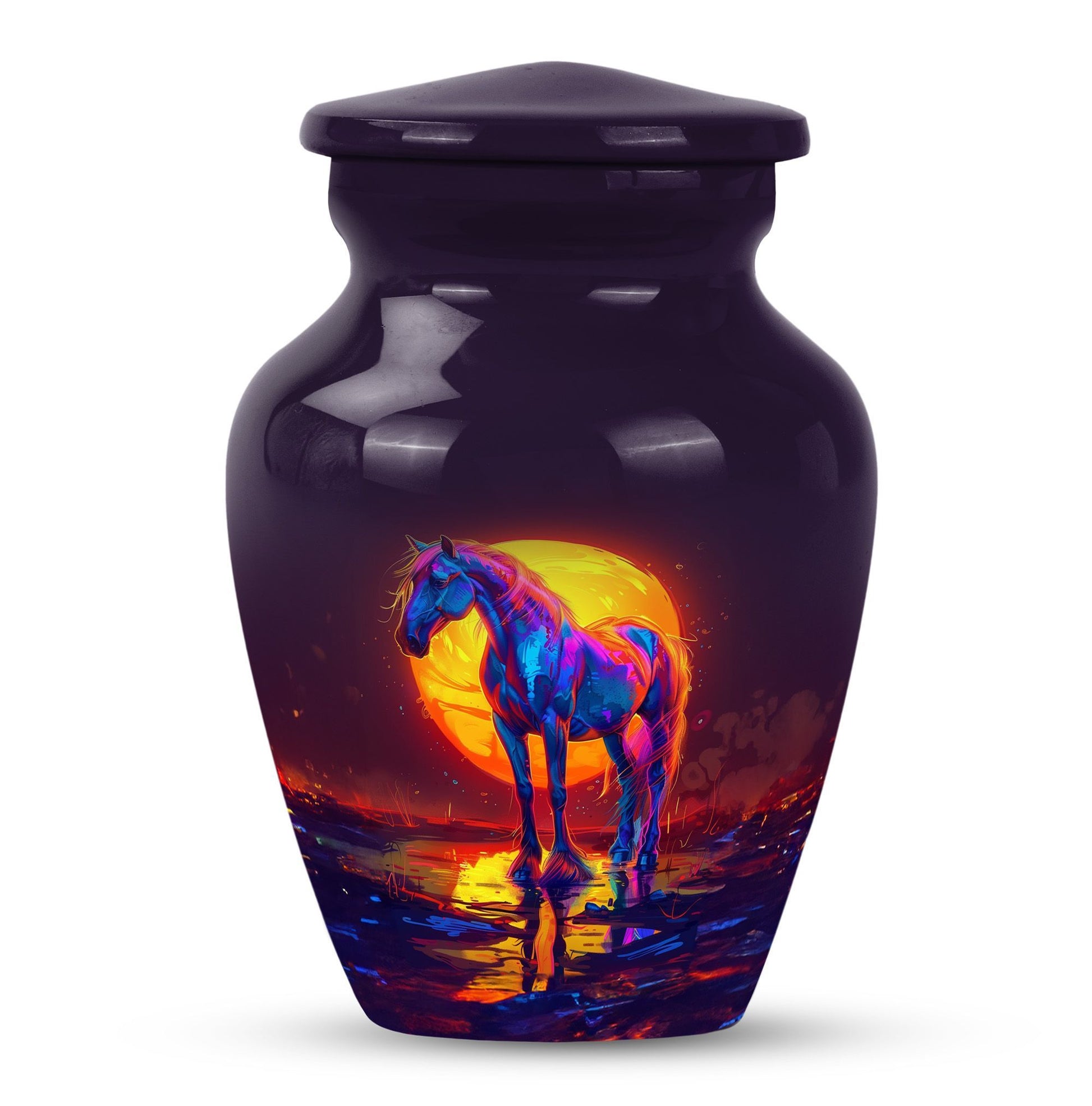 10-inch Classic Horse Urn.