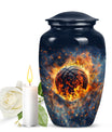 10-inch classic abstract basketball urn.