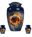 10-inch classic abstract basketball urn.