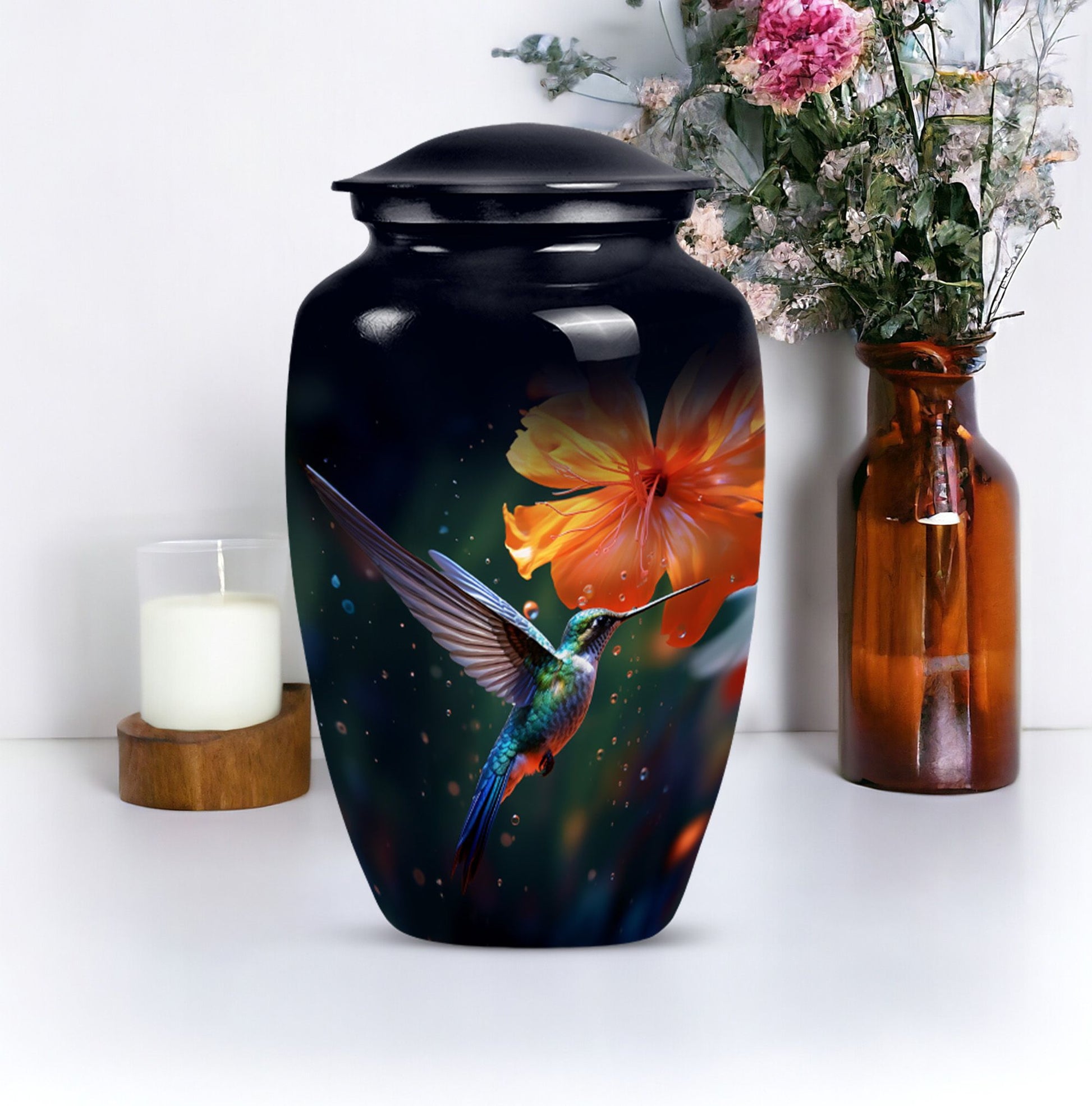 Classic 10-inch humming birds Urn,