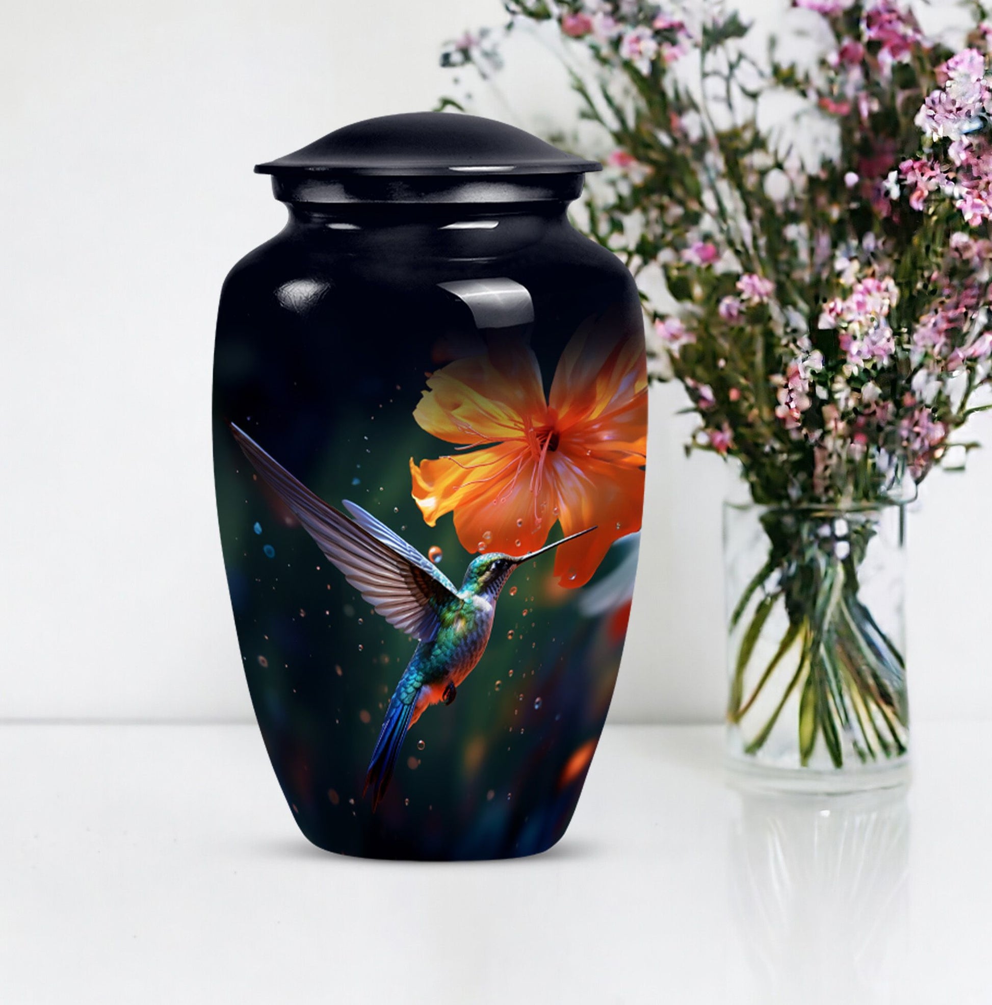 Classic 10-inch humming birds Urn,